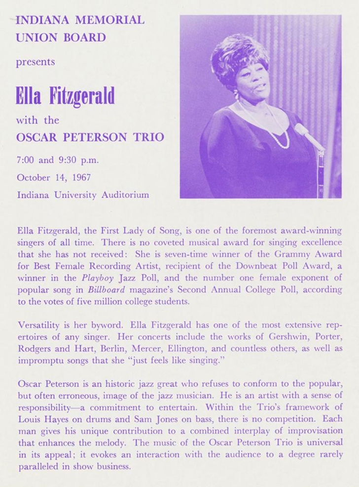 Newspaper clipping of Ella Fitzgerald