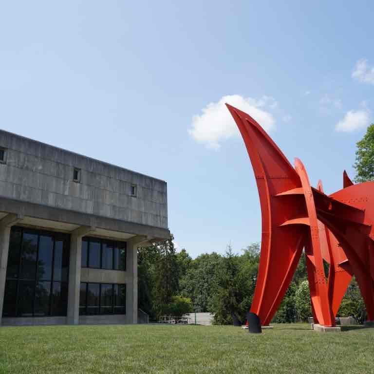 Calder sculpture and Musical Arts Center.